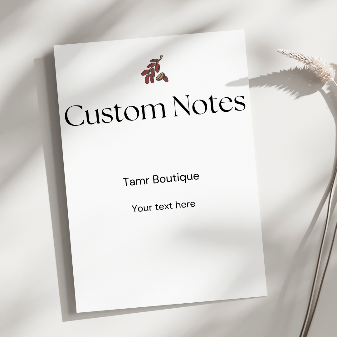 Custom Notes (Birthday, Wedding, Baby shower, ...)